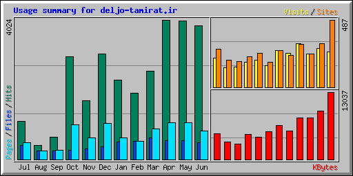 Usage summary for deljo-tamirat.ir